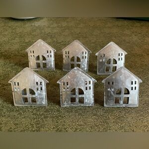 3D House style, napkin rings, set of 6